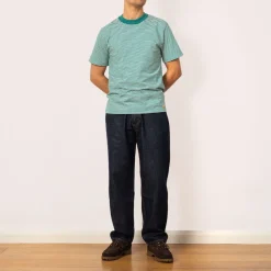 Heritage Striped T-Shirt - Deep Jungle/Milk