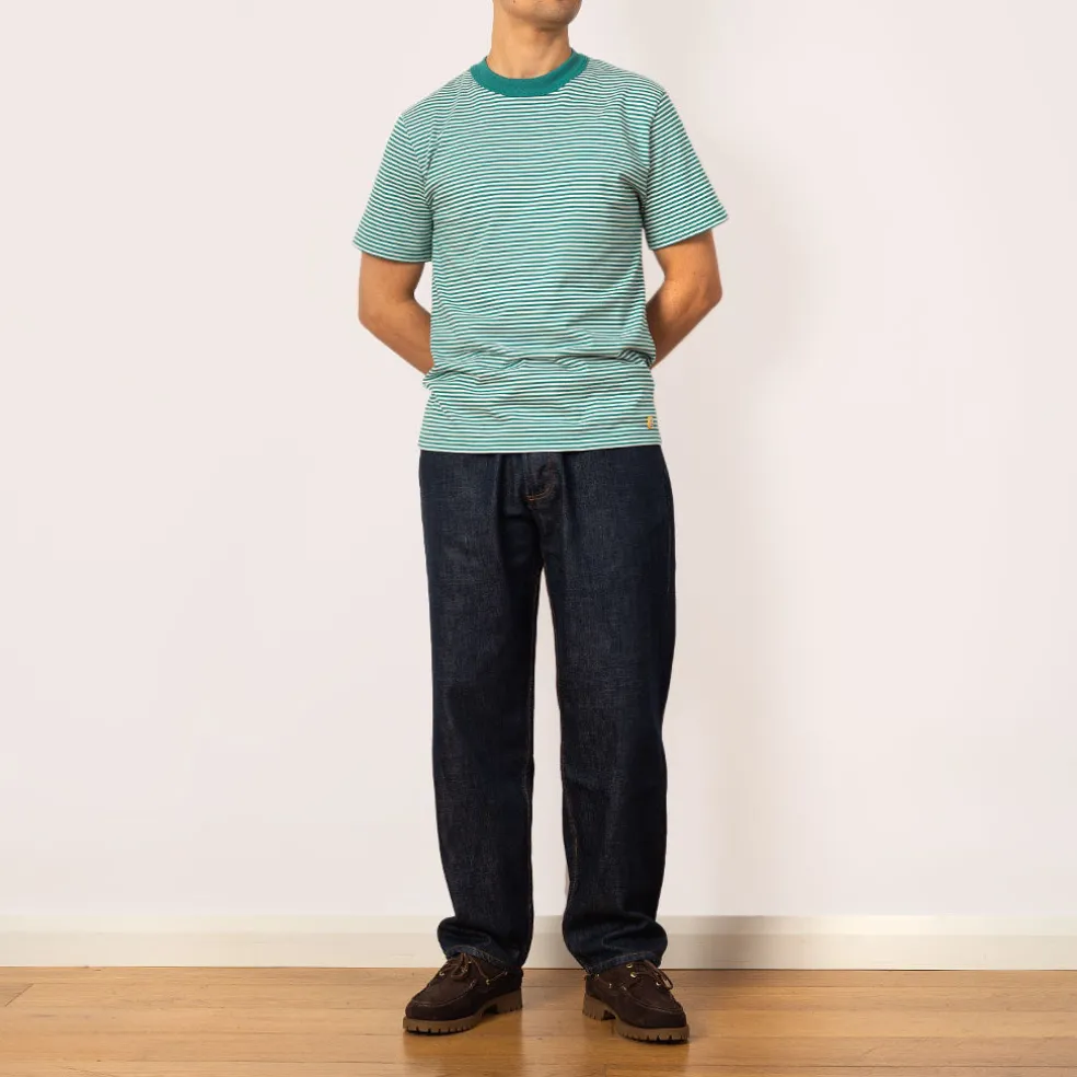 Heritage Striped T-Shirt - Deep Jungle/Milk