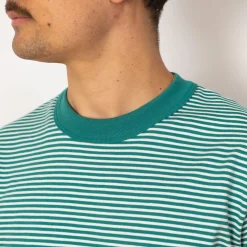 Heritage Striped T-Shirt - Deep Jungle/Milk