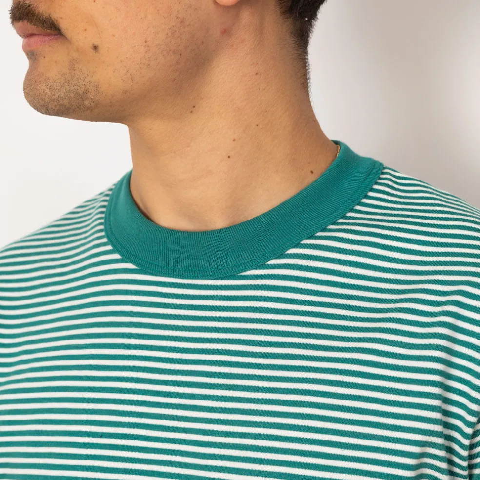 Heritage Striped T-Shirt - Deep Jungle/Milk