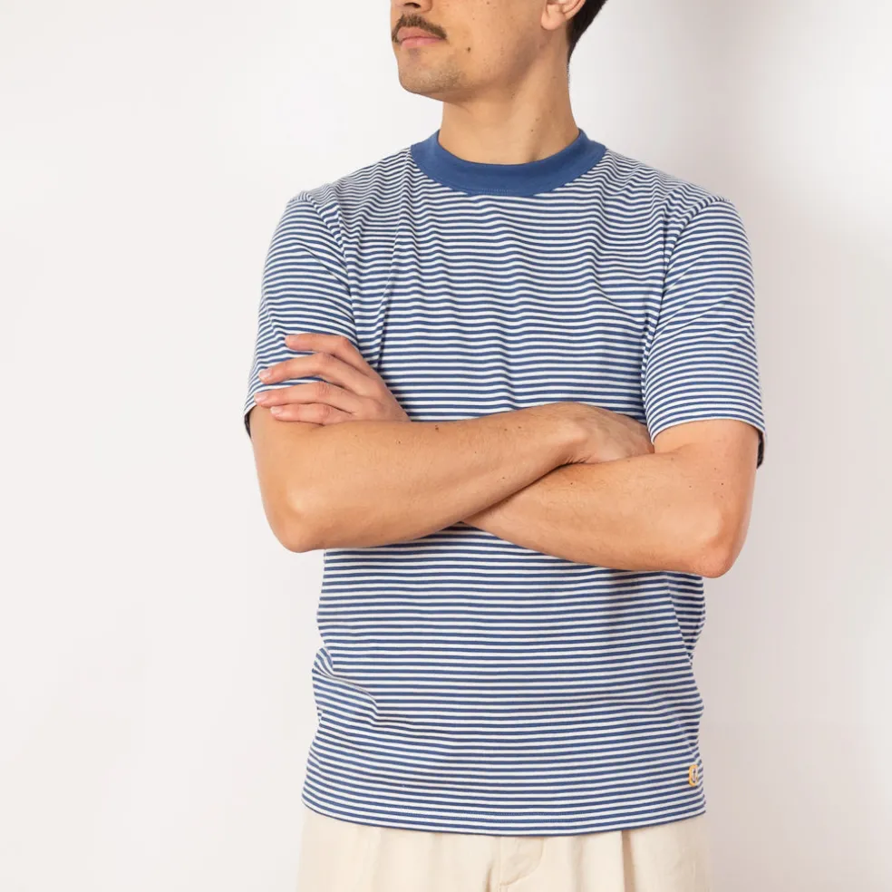 Heritage Striped T-Shirt - Obscure/Milk