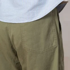 Herringbone Fatigue Pants - Green