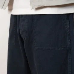 Herringbone Fatigue Pants - Navy