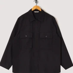 Herringbone Overshirt - Black