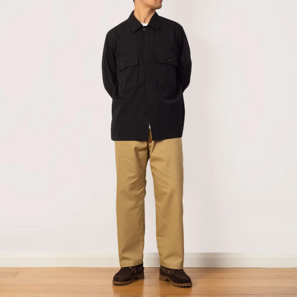 Herringbone Overshirt - Black