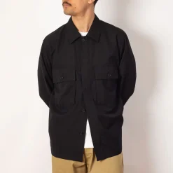 Herringbone Overshirt - Black