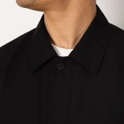 Herringbone Overshirt - Black