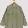 Herringbone Overshirt - Olive