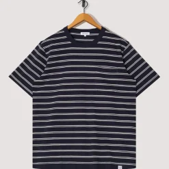 Holger Organic Sailor Stripe Pocket Tee - Dark Navy