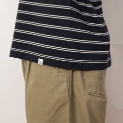 Holger Organic Sailor Stripe Pocket Tee - Dark Navy
