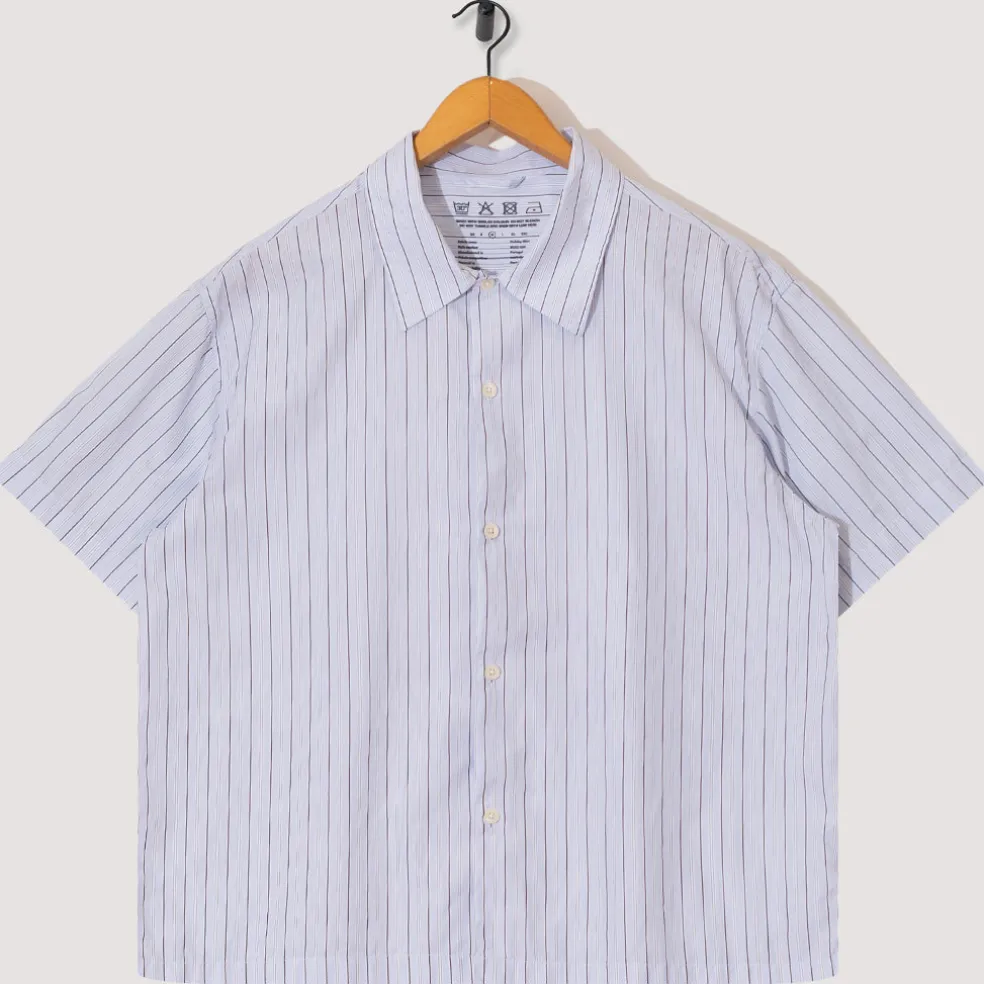 Holiday Shirt - Light Blue Banker Stripe