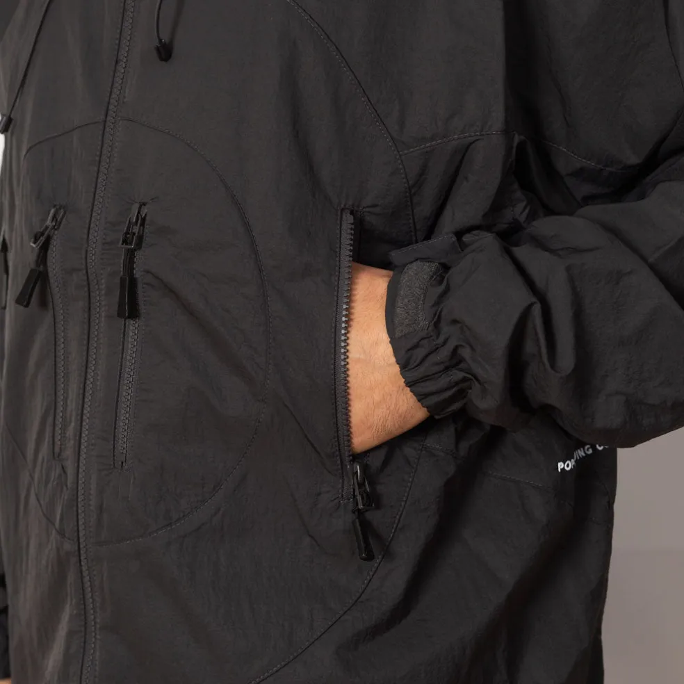 Hooded O Jacket - Charcoal