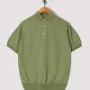 Knit Boucle Polo - Olive