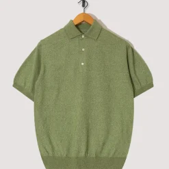 Knit Boucle Polo - Olive