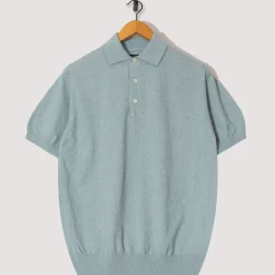 Knit Boucle Polo - Sax