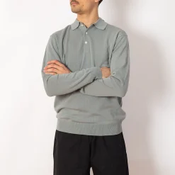 Knit Polo 12G - Ice Blue