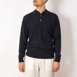 Knit Polo 12G - Navy