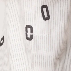 Letters Striped Pop Shirt - White Linen