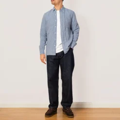Linen Chambray Shirt - Blue