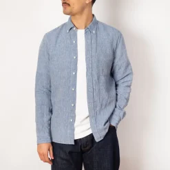 Linen Chambray Shirt - Blue