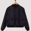 Linen Flight Jacket - Navy