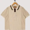 Logo Head Pointelle Polo - Natural