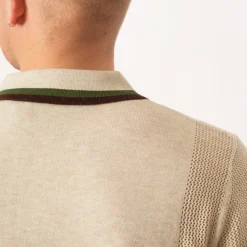 Logo Head Pointelle Polo - Natural
