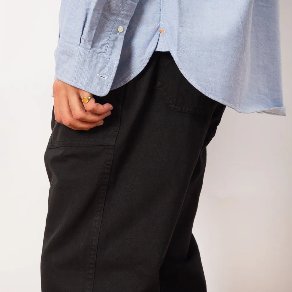 Loose Tapered Ridge Pant - Black