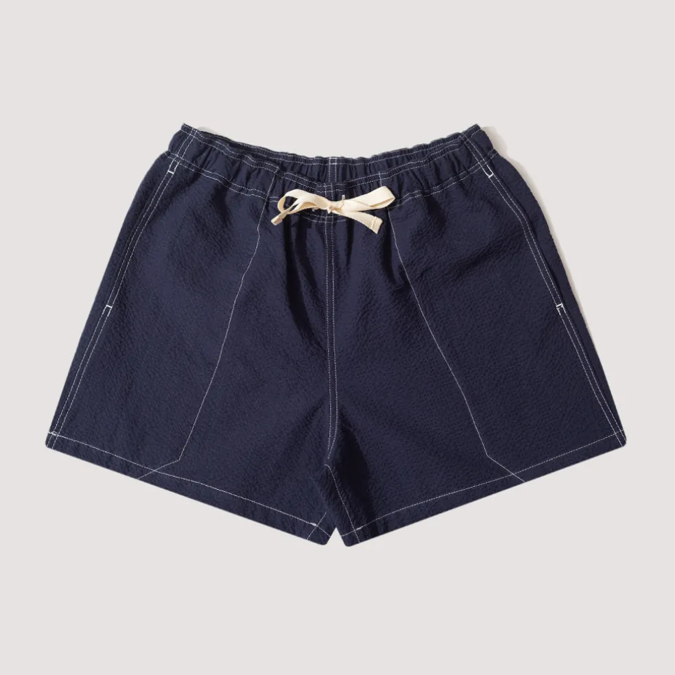 Magic Short - Navy Seersucker
