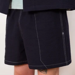 Magic Short - Navy Seersucker