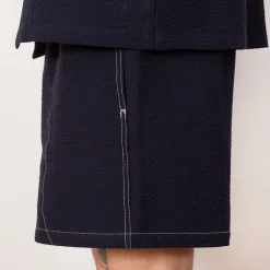 Magic Short - Navy Seersucker