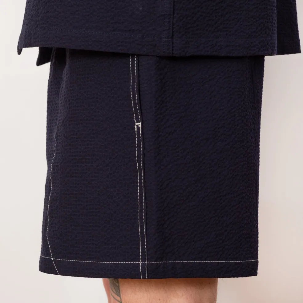 Magic Short - Navy Seersucker