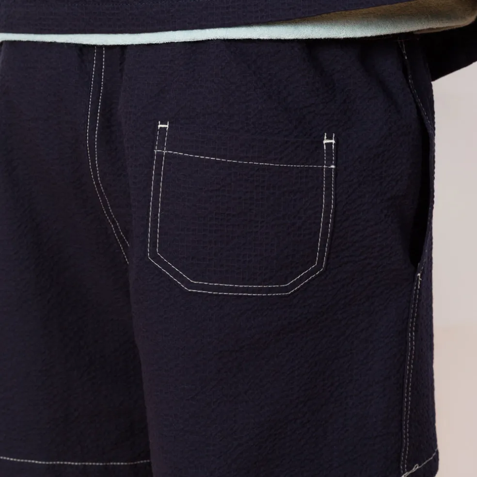 Magic Short - Navy Seersucker