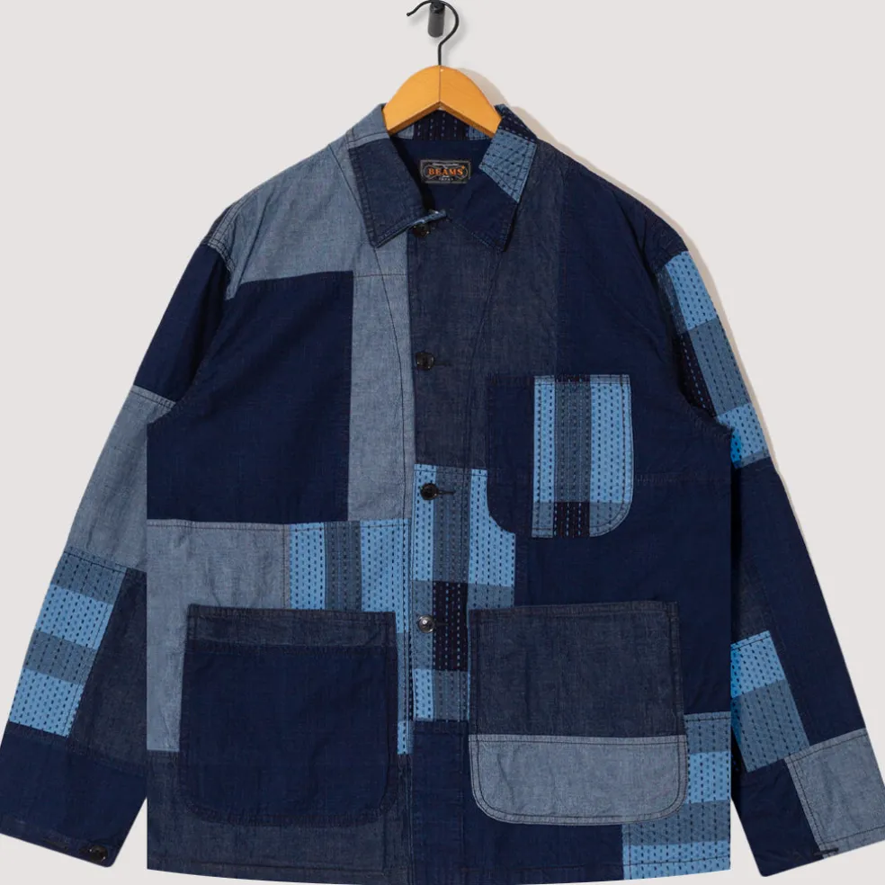 MIL Chore Jacket - Indigo Patchwork