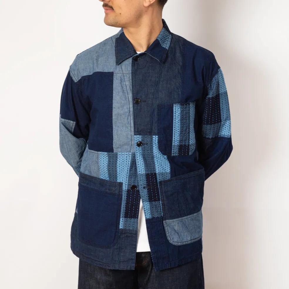 MIL Chore Jacket - Indigo Patchwork