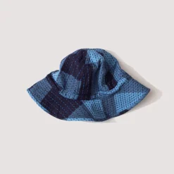 MIL Hat Sashiko Plaid - Indigo
