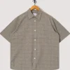 Mo Oversized Check SS Shirt - Moss Green