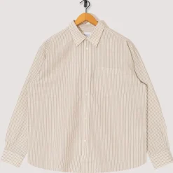 Mo Oversized Stripe Shirt - Chestnut