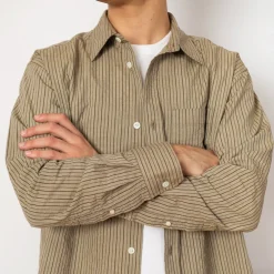 Mo Oversized Stripe Shirt - Clay