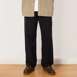 Mogens Relaxed 5 Pocket Heavy Twill Trousers - Dark Navy