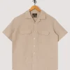 Open Collar Shirt - Beige