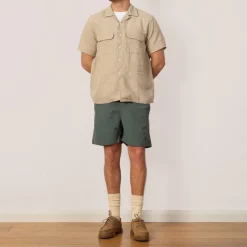 Open Collar Shirt - Beige
