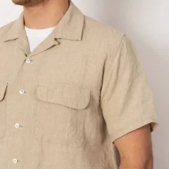 Open Collar Shirt - Beige
