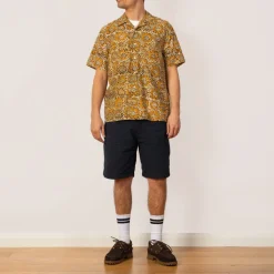 Open Collar Shirt - Yellow Sun Flower