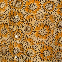 Open Collar Shirt - Yellow Sun Flower