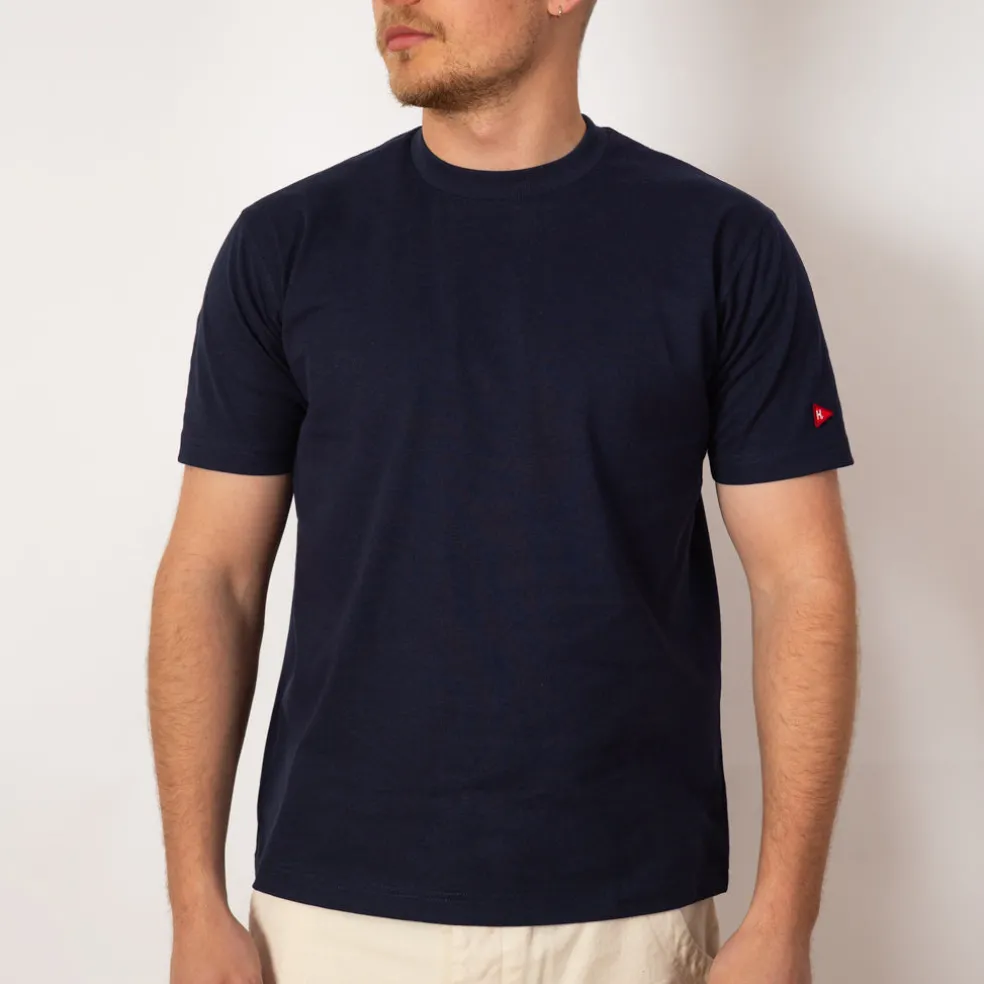 Open-End Dry Jersey Crewneck S/S - Navy