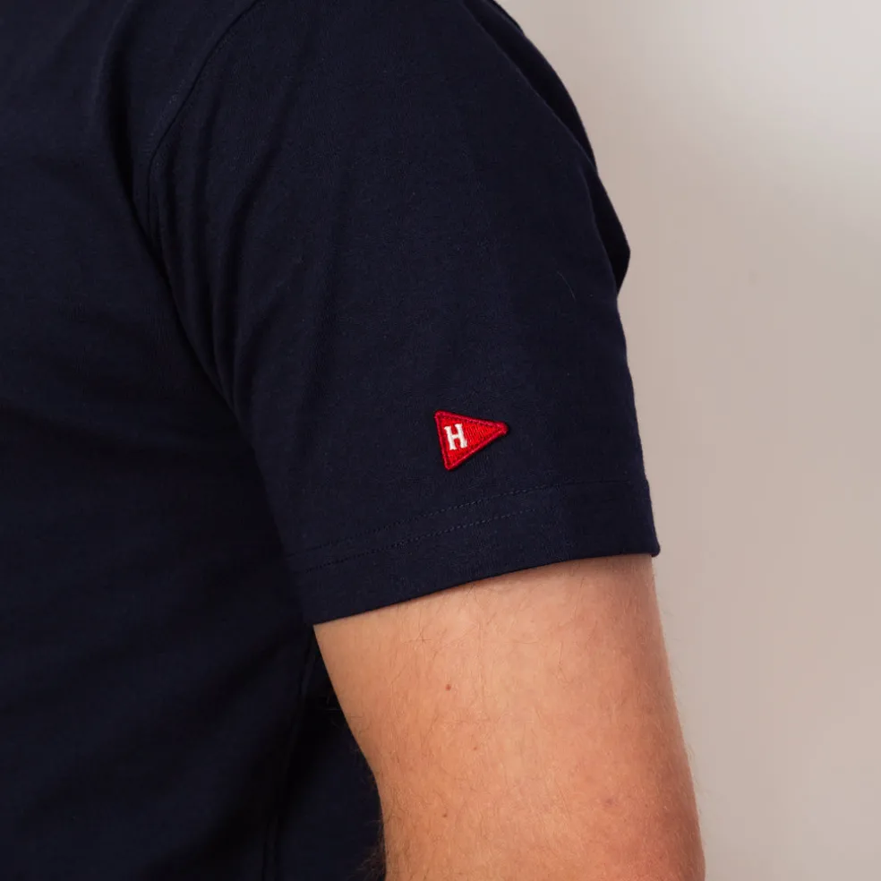 Open-End Dry Jersey Crewneck S/S - Navy