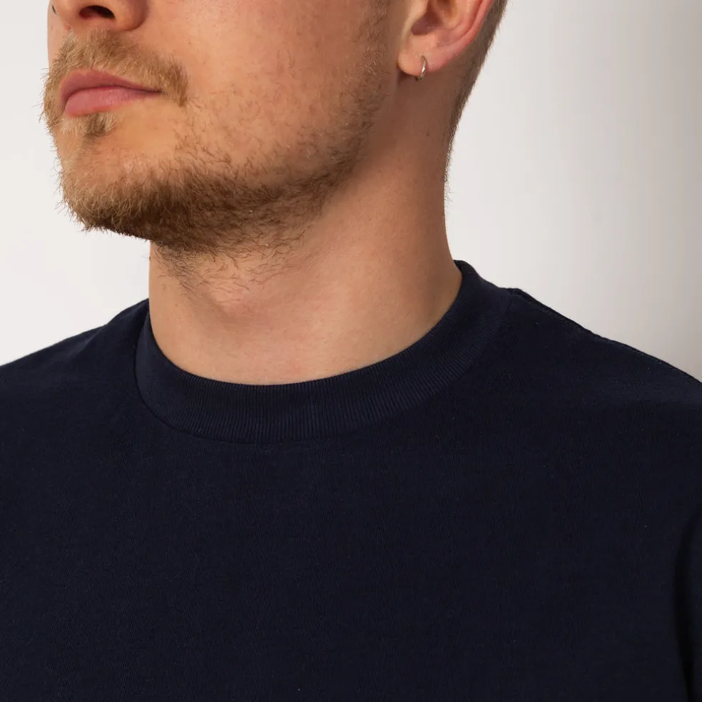 Open-End Dry Jersey Crewneck S/S - Navy