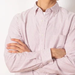 Oxford Candy Stripe Shirt - Wine