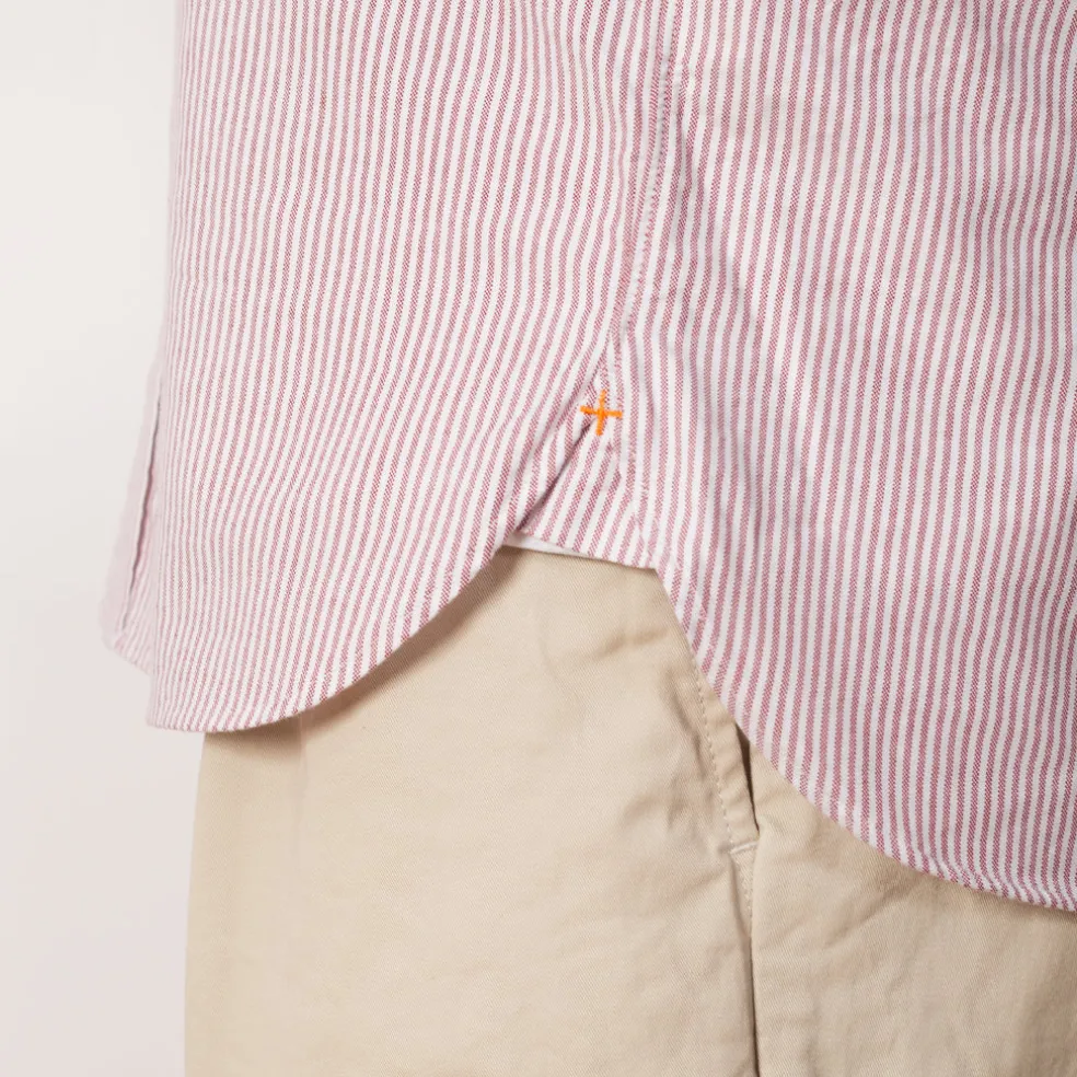Oxford Candy Stripe Shirt - Wine